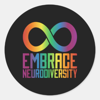 Autismus Unendlichkeit Symbol Embrace Neuroversitä Runder Aufkleber
