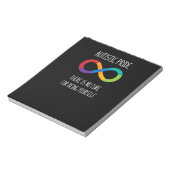 Autismus Unendlichkeit Symbol Neurovielfalt Shirt Notizblock (Rotiert)