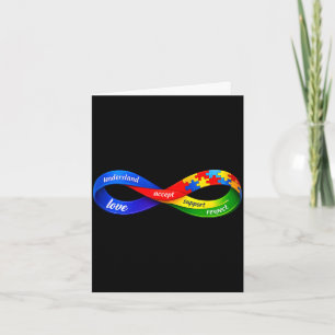 Autismus-Unendlichkeitsschleifen-Design Neurodiver Karte