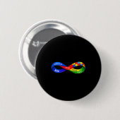 Autismus-Unendlichkeitsschleifendesign Neurodivers Button (Vorne & Hinten)