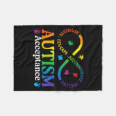 Autismus-Unendlichkeitssymbol ASD-Bewusstsein-Akze Fleecedecke (Vorderseite (Horizontal))