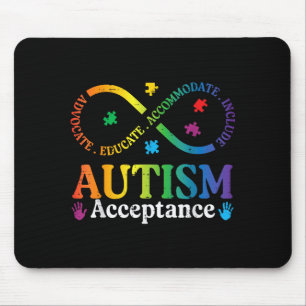 Autismus-Unendlichkeitssymbol ASD-Bewusstsein-Akze Mousepad