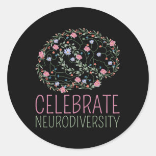Autismus Unendlichkeitssymbol Celebrate Neuroversi Runder Aufkleber