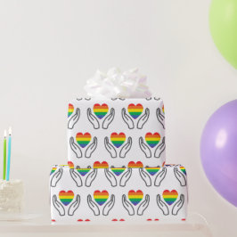 Autismus Unterstützende Hände Farbige Regenbogen H Geschenkpapier