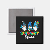 Autismus Unterstützer-Gnome Bewusstseins-Matching Magnet (Vorderseite/Rückseite)