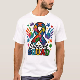 Autismus Unterstützerteam Puzzle-Bewusstseins-Schl T-Shirt