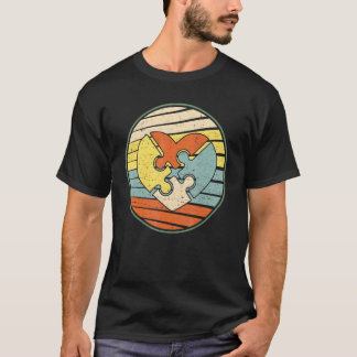 Autismus Unterstützung Bewusstsein Vintage 70er 80 T-Shirt