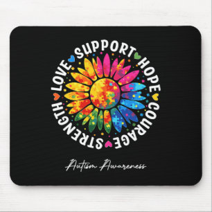 Autismus-Unterstützung Bunte Sonnenblume Autismus- Mousepad