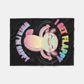 Autismus Unterstützung Stimming Axolotl Ich werde  Fleecedecke (Vorderseite (Horizontal))