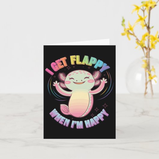 Autismus Unterstützung Stimming Axolotl Ich werde Karte (Gelbe Blume)