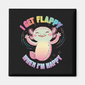 Autismus Unterstützung Stimming Axolotl Ich werde Magnet (Vorne)