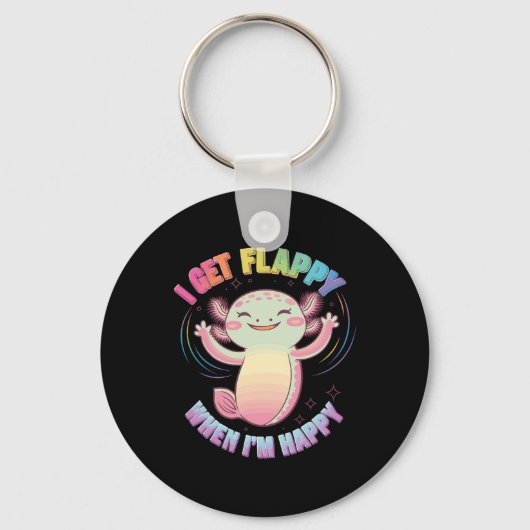 Autismus Unterstützung Stimming Axolotl Ich werde Schlüsselanhänger (Vorderseite)