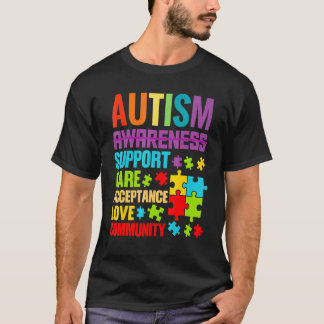 Autismus Unterstützungs Pflege Akzeptanz Verbündet T-Shirt