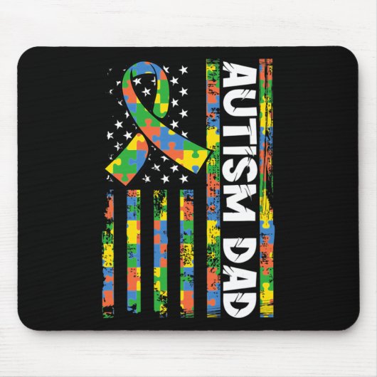 Autismus Vater Behinderungen Monat Behinderungen A Mousepad (Vorne)