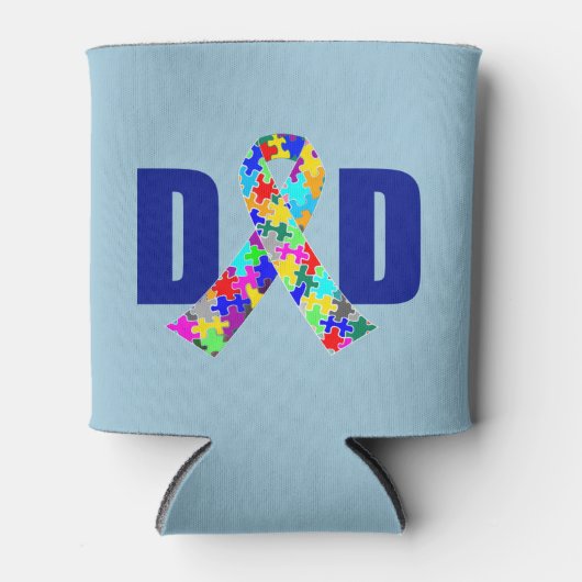 Autismus Vater Blauer Bekanntheitsgrad Dosenkühler (Vorderseite)