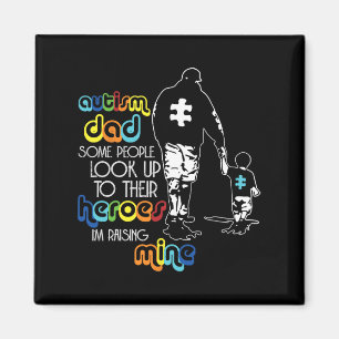 Autismus Vater Einige Leute schauen zu ihren Helde Magnet