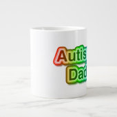 Autismus Vater Jumbo Geschenk Tasse (Vorderseite)