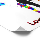 Autismus Vater mit Hund Poster (Ecke)