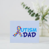 Autismus-Vater Postkarte (Stehend Vorderseite)