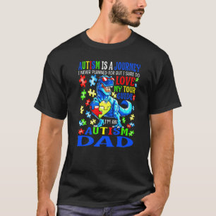 Autismus-Vater-Reise-Zitat Autismus-Bewusstsein Di T-Shirt