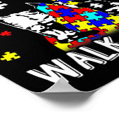 Autismus-Vater Sie werden niemals allein zu Fuß Un Poster (Ecke)