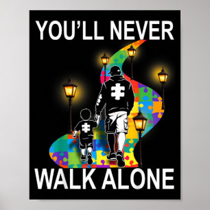 Autismus-Vater-Unterstützung Allein Puzzle Du wirs Poster