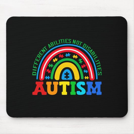 Autismus Verschiedene Fähigkeiten nicht Behinderun Mousepad (Vorne)