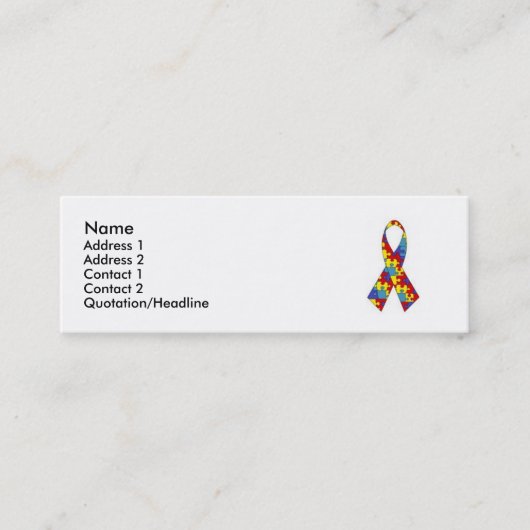 Autismus-Visitenkarte Mini Visitenkarte (Vorderseite)