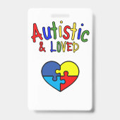 Autismus-Warnung nonverbaler Autistischer Kontakt Ausweis (Rückseite)