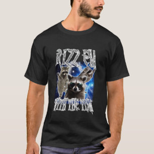 Autismus-Waschbär-Meme Rizz Em With The Tism Wasch T-Shirt