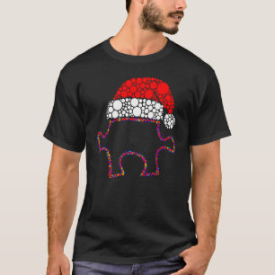 Autismus Weihnachten Weihnachtsmütze Puzzle Teil A T-Shirt