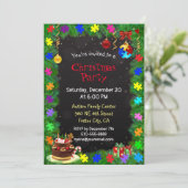 Autismus Weihnachts-Party Einladung (Stehend Vorderseite)