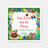 Autismus Weihnachts-Party Serviette (Vorderseite)