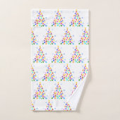 Autismus Weihnachtsbaum Badhandtuch Set (Handtuch)