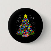 Autismus - Weihnachtsbaum Button (Vorderseite)