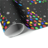 Autismus Weihnachtsbaum Geschenkpapier (Rolleneckpunkt)