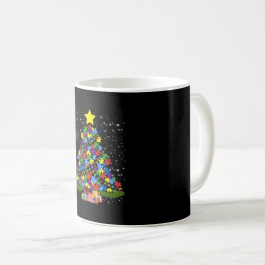 Autismus - Weihnachtsbaum Kaffeetasse (VorderseiteRechts)
