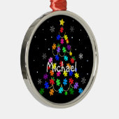 Autismus Weihnachtsbaum Ornament Aus Metall (Rechts)