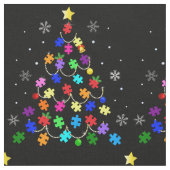 Autismus Weihnachtsbaum Stoff (Nahaufnahme)