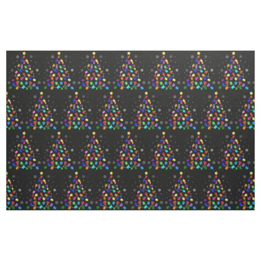 Autismus Weihnachtsbaum Stoff (Fat Quarter (45,7 x 55,9 cm))