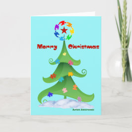 Autismus Weihnachtsbaumräusse Liebe Dankeskarte