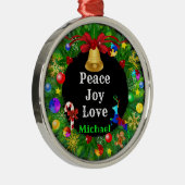 Autismus Weihnachtsschrei Ornament Aus Metall (Rechts)