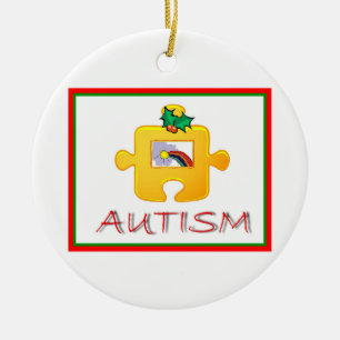 Autismus-Weihnachtsverzierung Keramik Ornament