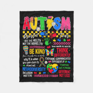 Autismus-Welttour Autismus-Bewusstseins-Tag Puzzle Fleecedecke