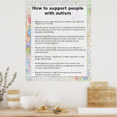 Autismus wie man manche mit Autismus unterstützt Poster (Küche)