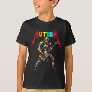 Autismus Wikinger Gitarrist Rockmusik Autismus T-Shirt