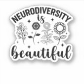 Autismus-Wildblume, ADHS, Sonderschullehrer Aufkleber (Vorderseite)