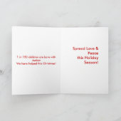 Autismus Wohltätigkeit Weihnachtskarte Feiertagskarte (Innenseite)