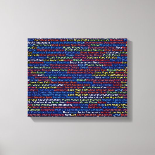 Autismus Wrapped Canvas (Glanz) Leinwanddruck (Vorderseite)