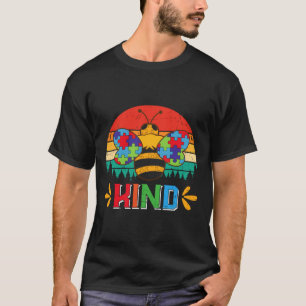 Autismus Zitat Bee Kind Autismus Retro T-Shirt